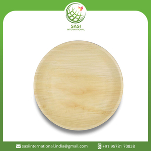 Vaisselle jetable en bambou biodégradable 100% naturel et feuille de palmier en plastique assiettes rondes pour les fêtes de mariage et le service alimentaire - Product Image 2