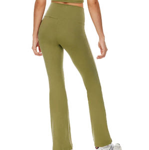 Servicios ODM Directos de Fábrica, Pantalones Acampanados de Alta Calidad para Mujer, Estilo Casual, Lona, Lavado Oscuro, Personalizados, Nueva Moda, Etiquetas Personalizadas - Product Image 6