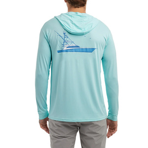 100% poliéster Spandex manga larga rendimiento ropa deportiva ropa de pesca camisas con capucha UPF protección solar pesca con capucha - Product Image 5