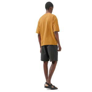 เสื้อยืดแนวสตรีทโอเวอร์ไซส์สำหรับผู้ชายเสื้อยืดทรงหลวมสะพายไหล่ผ้าฝ้าย100% 280 GSM สีพื้นรุ่นใหญ่พิเศษ - Product Image 4