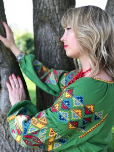 Vestido de fiesta de algodón con manga larga bordada, ropa de fiesta - Product Image 3