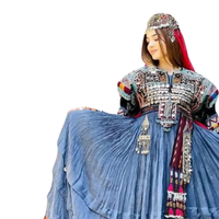 Vente chaude de qualité supérieure femmes afghani Kuchi Tribal Boho Vintage longueur au sol grande taille respirant séchage rapide vieilles pièces afghanes