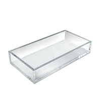 Design le plus attrayant Plateau rond en acrylique sans poignées Plateau de service pour hôtels restaurants Décoratif Top Vente