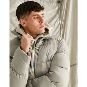 Le Hiver Hommes de Manteau Personnalisé Visage Stand Col En Plein Air Vers Le Bas Vestes Léger Puffer Veste - Product Image 4