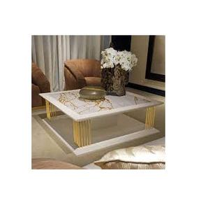 Marco dorado para sala de estar, mesa decorativa de hierro forjado, hecha en la india, consola de esquina, pasillo superior de mármol - Product Image 1