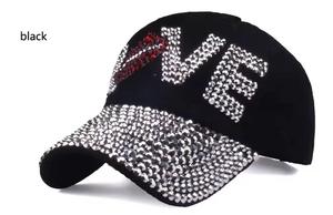 Chapeau de camionneur 5 panneaux de haute qualité élégant à la mode personnalisé Bling casquette de Baseball strass qualité tissu - Product Image 6