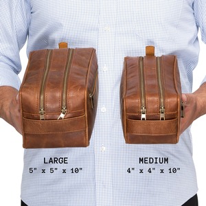 Neceser de viaje para hombre, neceser de cuero colgante, impermeable, multifunción, Premium, con logotipo personalizado, - Product Image 4