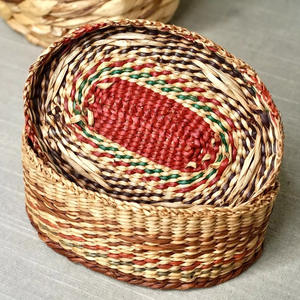 Boîtes de rangement pour l'organisation de la maison et du bureau bacs colorés en jonc de mer avec le prix le moins cher personnalisation OEM accepter - Product Image 5