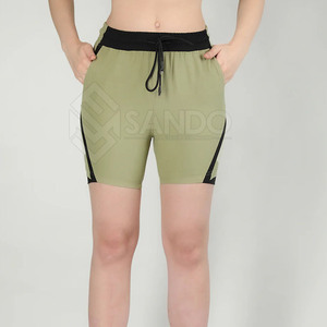 Pantalones cortos Cargo transpirables para mujer al por mayor pantalones cortos Cargo personalizados para mujer de color sólido de último estilo pantalones cortos Cargo para mujer - Product Image 1