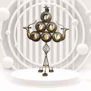 Prêt à l'exportation, Inde, élégant porte-bougie pyramidal, petite taille, idéal pour Diwali, mariage, Pâques, décoration de la maison et accessoire cadeau - Product Image 6