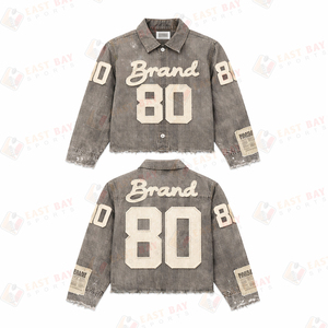 Custom Rhinestone Cropped Raw Hem Button-Up <b>Flannel</b> Shirt <b>Washed</b> Boxy Design Plaid Long Sleeve Streetwear Shirts - Product Image 4