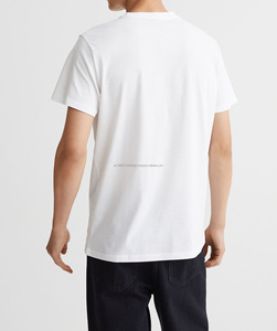 T-shirt Hip Hop en Coton 100% de Haute Qualité avec Impression Personnalisée de Logo, Dernier Style, Service OEM, Manches Courtes, Couleur Unie - Product Image 2