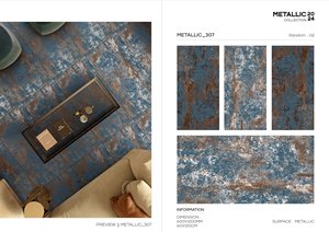 Matériaux de construction Carreaux métalliques d'intérieur 600*1200 Carreau de porcelaine de marbre émaillée rustique Carreau de céramique pour le sol - Product Image 5