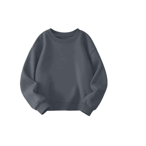 เสื้อสเวตเตอร์คอกลมของผู้ชายผ้าฝ้าย100% สีพื้นปรับแต่งได้ - Product Image 3