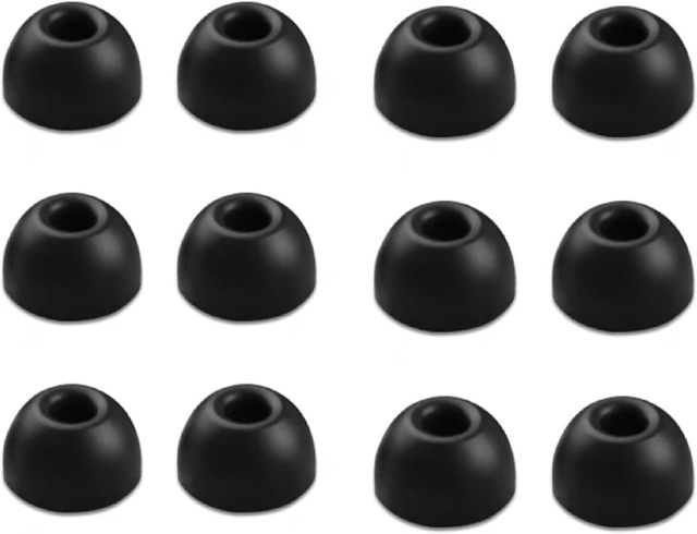 6 Pairs Replacement Silicone Earbuds Tips for Fit Pro Studio Buds-3 Sizes (S/M/L) Soft Comfortable Noise Reduction (Black)