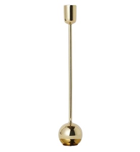 Table Wedding Decoration Metal <b>Candle</b> <b>Pillar</b> Aluminium <b>Candle</b> Holder High Quality <b>Gold</b> Plated <b>Candle</b> Stand With Round Ball - Product Image 1