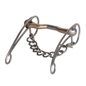 Haute qualité en acier inoxydable islandais Bit ovale lien Logo personnalisé cheval équestre Stable Bit Western Bits chaîne gourmette - Product Image 2