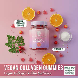 Gummies véganes au collagène RedMoringa d'Italie, 60 unités, complément alimentaire pour l'éclat et l'élasticité de la peau, marque privée OEM, soins corporels - Product Image 3