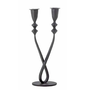 Bougeoir en fer noir antique forgé à la main - Product Image 4