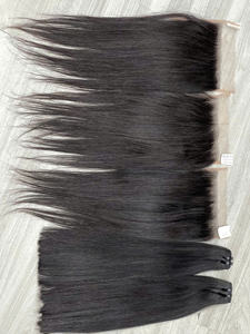 2025 producto caliente vendedores de cabello crudo cutícula alineada sin cobertizo sin enredos HD Cierre de encaje extensiones de cabello envío de la gota - Product Image 4