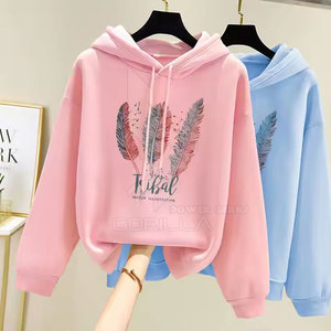 Sudaderas con Capucha Estampadas de Moda Urbana para Mujer, con Diseños Artísticos Únicos y Logotipo Frontal, en Oferta - Product Image 3