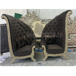 Chaises de luxe sculptées à la main pour chambre à coucher Chaise en bois faite à la main design pour la maison Chaise longue de style moderne pour le salon - Product Image 1