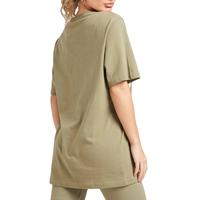 Nouveautés Été T Shirt Short Set 2 Pièces Biker Short Set Long Top T-shirts et Shorts Femmes