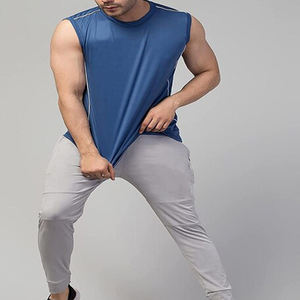 2025 Nueva camiseta sin mangas personalizada para hombre para correr entrenamiento y Fitness gimnasio chalecos de punto transpirables camisa de moda - Product Image 2