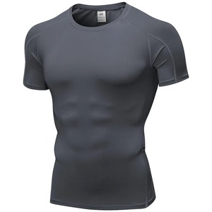 Personalizar 3D Impreso Gimnasio Camisas de alta calidad al por mayor Rash Guard Nuevo Slim Fit Mangas cortas Jogging Wear - Product Image 4