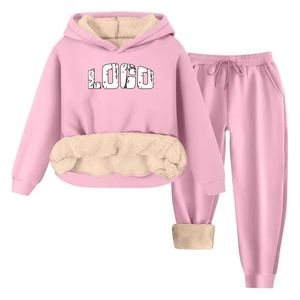 Ensemble survêtement deux pièces en polyester pour homme, sweat-shirt à capuche et pantalon de jogging, polaire sherpa, hiver, personnalisable, imprimé délavé à l'acide, OEM - Product Image 6