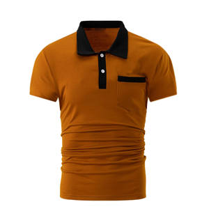 Camisas Polo de Manga Corta para Hombre, Camisas Polo de Seda de Hielo, Color Sólido de Verano, Elásticas, Cómodas, Informales, Camisetas, Camisas Polo para Hombre - Product Image 3