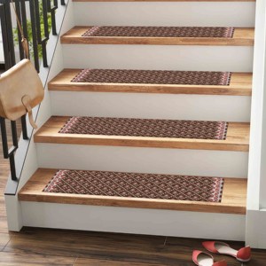 Alfombra Estampada con Diseño Kilim Marrón: Estilo Bohemio Moderno Antideslizante, Goblen - Product Image 1