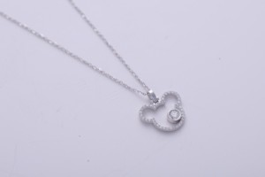 Pendentif Charme Tête de Souris Cartoon à la Mode, Micro-Pavé de Diamants de Laboratoire, en Or Jaune/Blanc et Or Rose 14K - Product Image 2