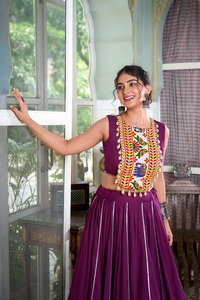 Nuevo estilo navratri elegante de moda totalmente cosido rayón chaniya choli con trabajo Kodi perfecto para adultos - Product Image 5