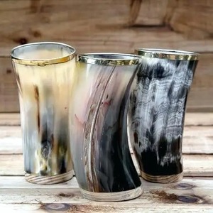 Rustic Style Horn <b>Mug</b> Natural Polished Handmade Drinkware Classic Cup for Kitchen Display Dining Use and Daily Beverages - Product Image 1