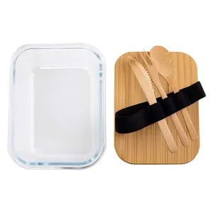Buon Contenitore per Pranzo Personalizzato in Vetro e Bambù, Soluzione per Pasti Personalizzabile - Product Image 3