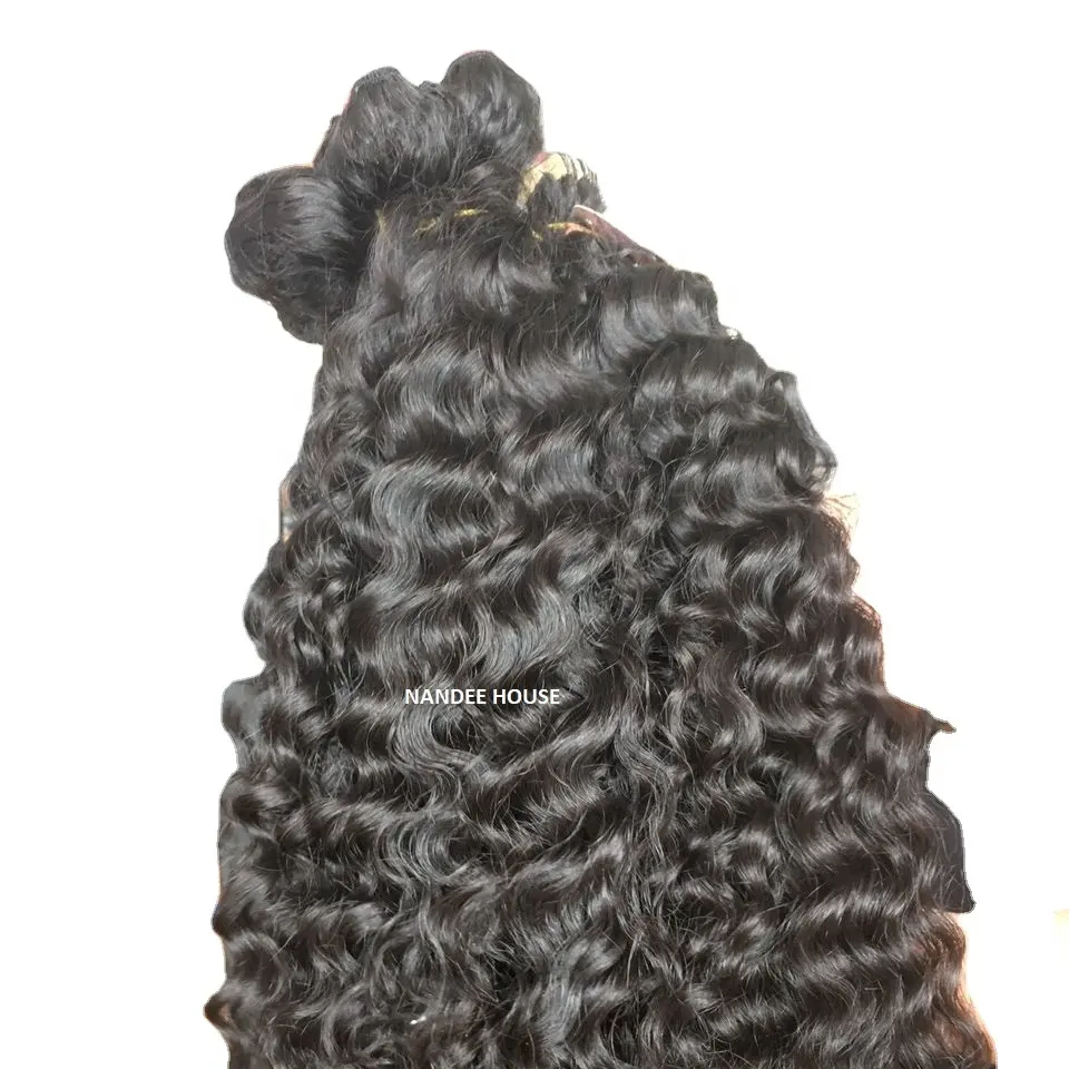 100% Real Natural Raw Indian Curly Hair,12a Grade Body Wave Virgin Human Hair Bundles