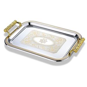 ถาดเหล็กพร้อมด้ามจับไม้ถาดโลหะสไตล์บ้านไร่สำหรับวางขายบนโต๊ะถาดเก็บของ - Product Image 2