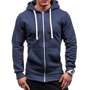 Vêtements d'hiver Fashion Casual Full Zip Us Hoodies Cotton Fleece Plain Hoodies Wholesale Top Quality Hoodies - Product Image 1