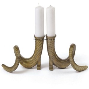 Hot Selling Antique Fancy Designer Aluminum Casted <b>Silver</b> Color Finishing <b>Candle</b> <b>Stick</b> Holder Home & Hotel Table Centerpiece - Product Image 4