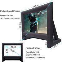 Écran de cinéma gonflable commercial personnalisé pour l'extérieur, écran de projecteur de cinéma gonflable pour l'extérieur, écran gonflable pour souffleur