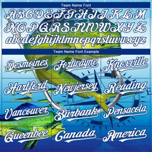 Chaqueta con capucha personalizada Lakes Blue White-Royal Mahimah Fish Fishing 3D Bomber Full-Snap Varsity Letterman - Product Image 3