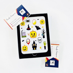 Boîte d'entraînement pour extensions de cils en acrylique, design citrouille d'Halloween, Somofy Enterprises, emballage écologique rectangulaire pour outils de beauté - Product Image 1