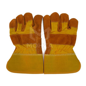 Guantes de Trabajo Resistentes de Cuero Genuino para Hombre, Guantes de Seguridad de Color Sólido a Precio Económico - Product Image 2