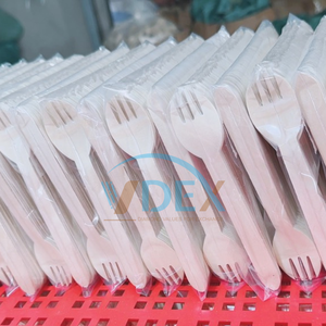 Juego de cubiertos de madera biodegradable desechable para fiestas Kit de cuchara tenedor cuchillo reutilizable a granel - Product Image 2