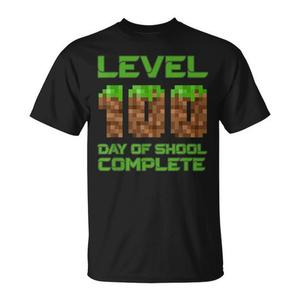 T-shirt per ragazzi con videogiochi Pixel completi di livello 100, a tema Days of School - T-shirt promozionali - Product Image 1