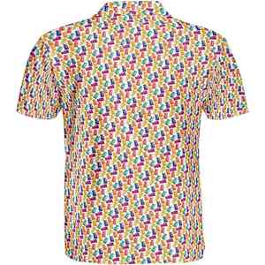 Polo en coton piqué personnalisé avec motif d'ours de dessin animé, vêtements de rue décontractés pour hommes, coupe régulière, impression de logo, cadeaux en gros - Product Image 5
