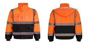 Vente en gros 2024 vêtements de travail d'hiver haute visibilité gilet de sécurité réfléchissant construction en coton à manches longues logo personnalisé polyester imperméable - Product Image 6