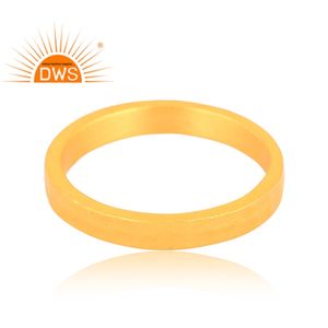 Latest Trending Sterling <b>Silver</b> 18K Gold <b>Plated</b> Stackable Band Ring Demi Fine Jewelry Manufacturer - Product Image 3