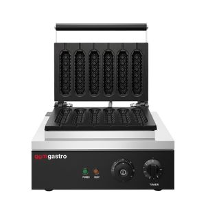 Gaufrier commercial / Gaufrier à bâtonnets - Double - Manuel - 1,55 kW - Forme : Gaufre sur bâtonnet - pour 6 pièces - Product Image 4